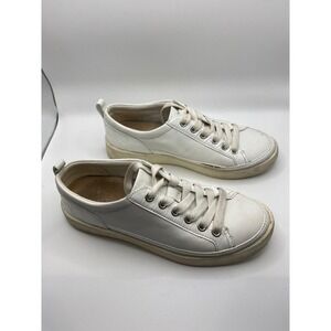 Vionic White‎ Leather Crocodile Embossed Sneakers Women Size 6 Casual Comfort
